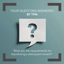 What are the requirements for blacklisting a delinquent tenant?