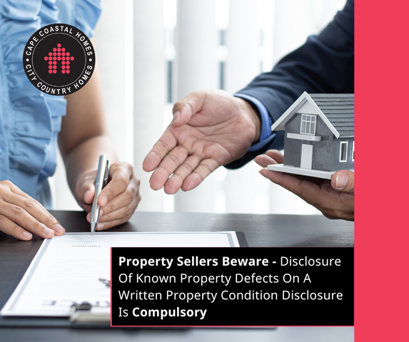Sellers Beware - Disclosure Of Defects On A Written Property Condition Report Is Compulsory