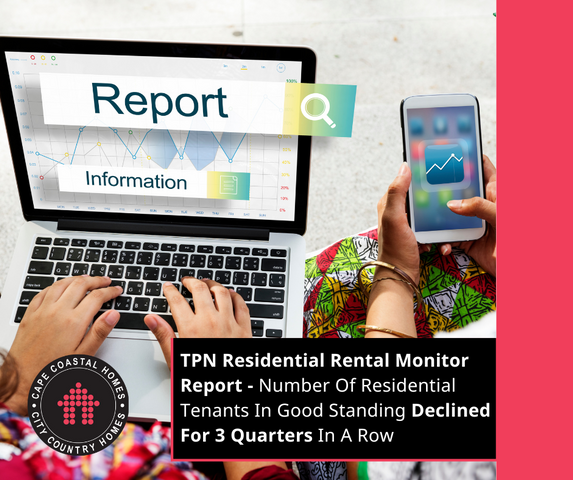 TPN Rental Report - Number Of Residential Tenants In Good Standing Declined For 3 Quarters In A Row