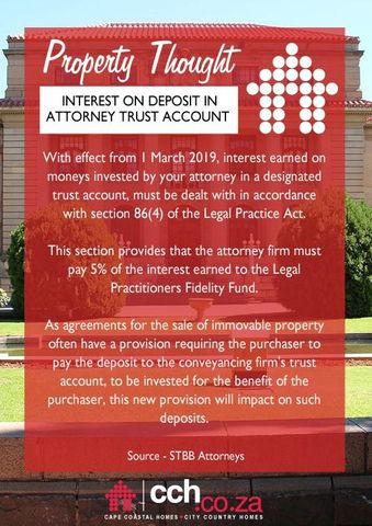 Interest On Deposit In Attorney Trust Account