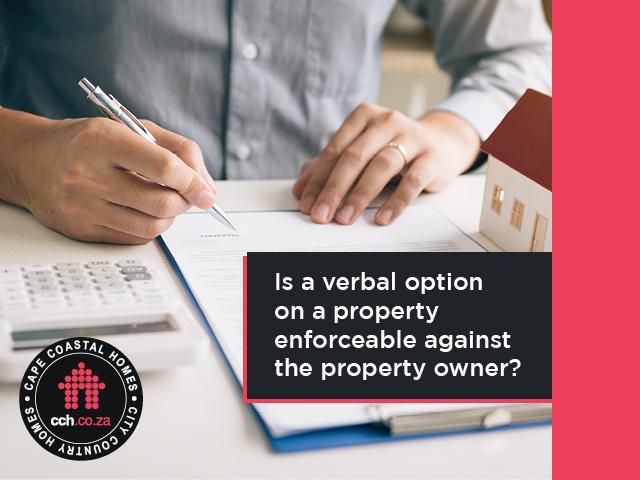 Is A Verbal Option On A Property Enforceable Against The Property Owner?