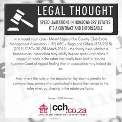 Speed Limitations In Homeowners' Estates: It's A Contract & Enforceable