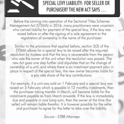 Special Levy Liability: For The Seller Or Purchaser?