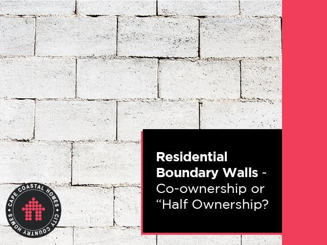 Residential Boundary Walls - Co-ownership or "Half Ownership?