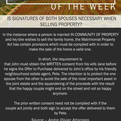 Is Signatures Of Both Spouses Necessary When Selling Property?