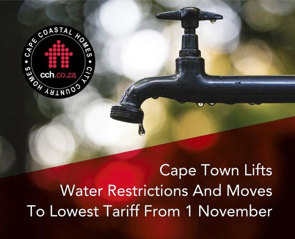Cape Town Lifts Water Restrictions And Moves To Lowest Tariff From 1 November