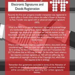 Electronic Signatures and Deeds Registration