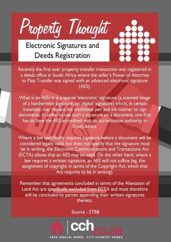 Electronic Signatures and Deeds Registration