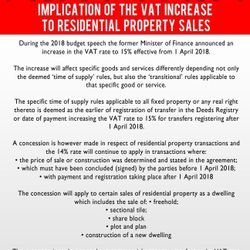 Implication Of The VAT Increase To Residential Property Sales