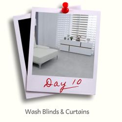Day 10 - Wash all blinds and curtains.