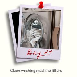 Day 24 - Clean your washing machine filters