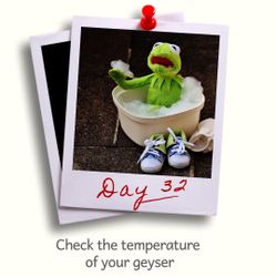 Day 32 - Check the temperature of your geyser.