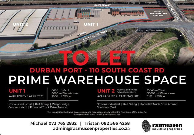 Prime warehouse space to let - Durban Port