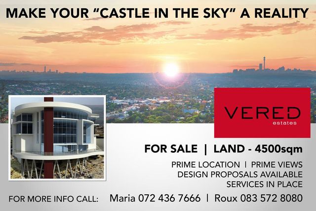 4,500m² Vacant Land For Sale in Northcliff